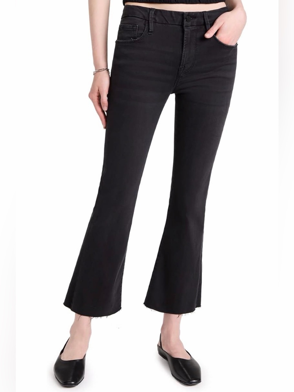 Frame Le Cropped Mini Boot Raw Edge Jeans